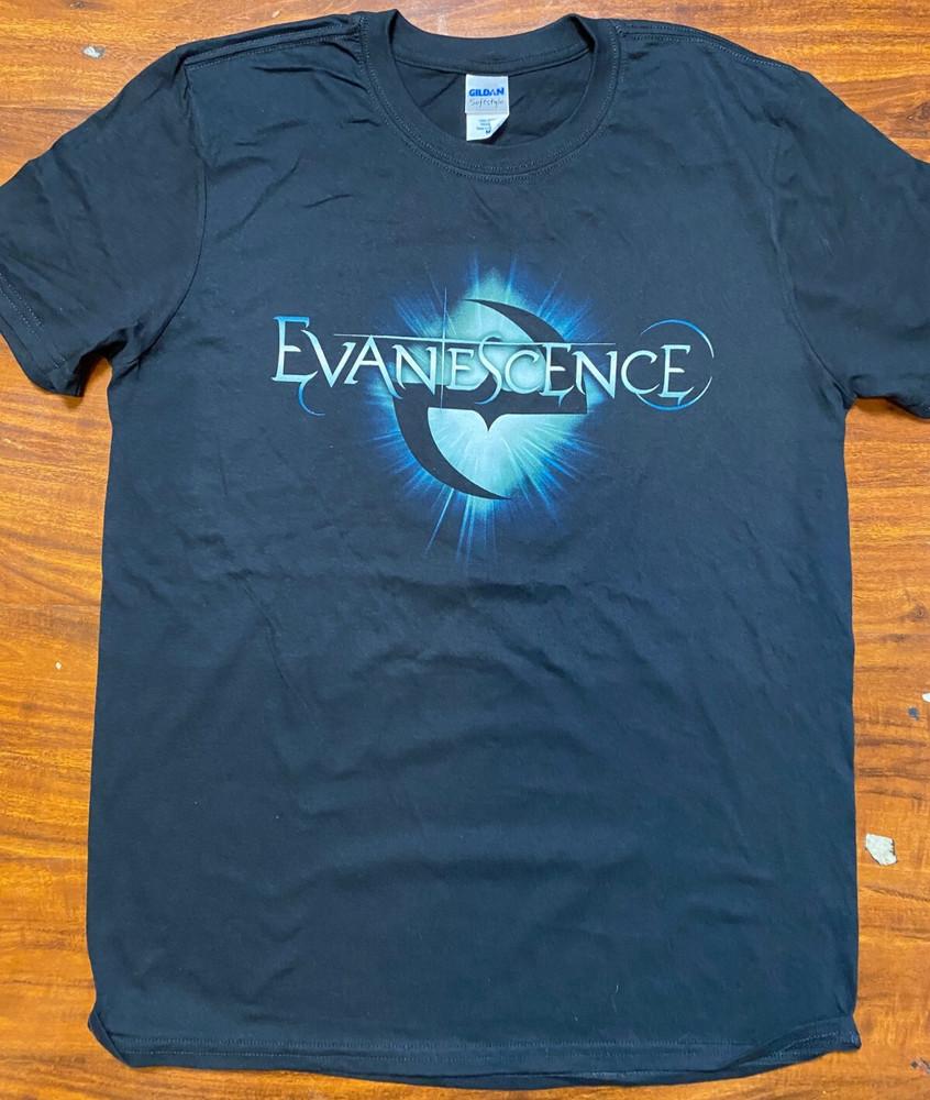 Evanescence - Черная футболка с тура 2012 года  Даты по США РАЗМЕР M-Новая без бирок Унисекс Футболка XL