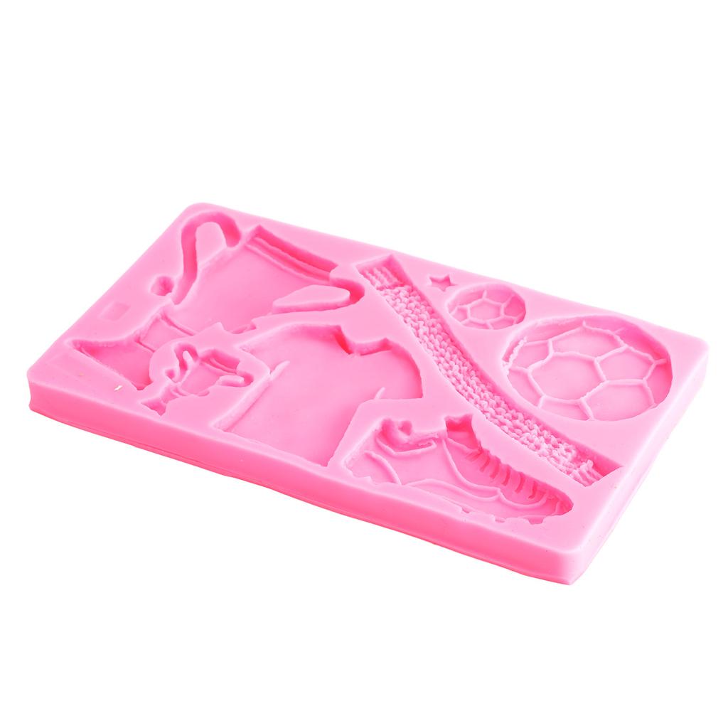 Football Trophy Silicone Fondant Molds Clothes Shoes Cake Chocolate Mould DIY Baking Mold Pink