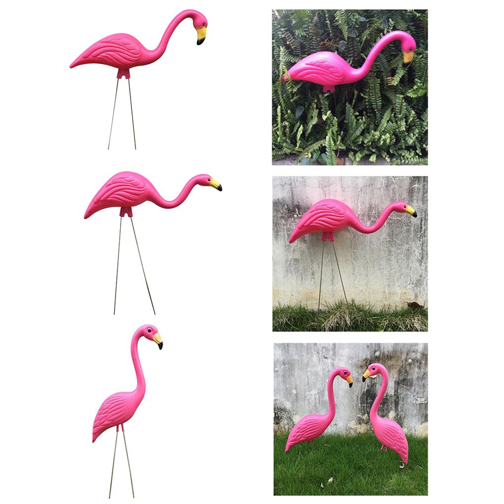 Various Lawn Ornament Pink Flamingo Ture To Nature Plastic Garden Animals Grassland Decoration Home Party Wedding Decor