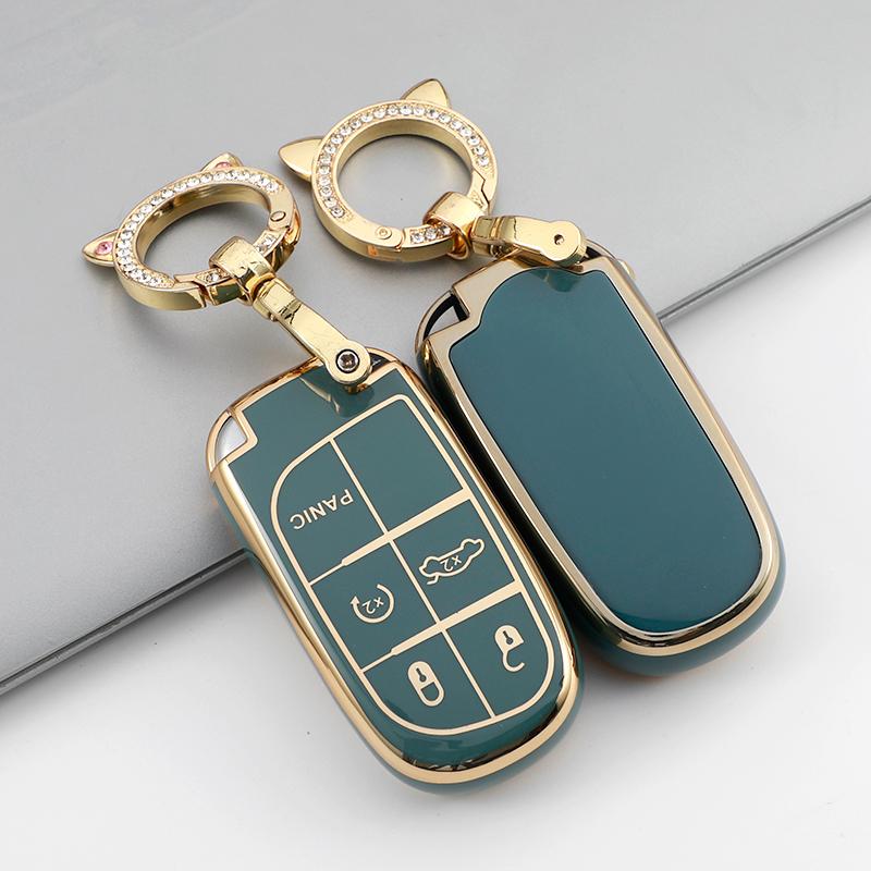 For Jeep Wk2 Kl Bu Mp Renegade Grand Cherokee Dodge Ram Charger 200 1500 Challenger Chrysler 300C Journey Tpu Car Key Case Cover