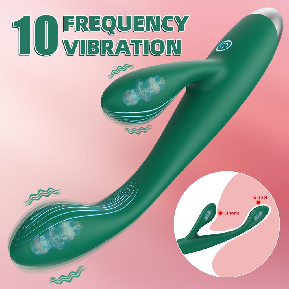 G-Spot 2-in-1 for Vibrator Women Finger Shaped 8 Seconds To Orgasm Clitoris Nipple Stimulator 10 Vibration Modes Sex Toys