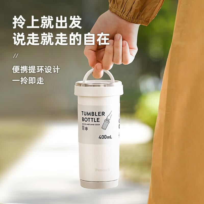 Peacock Portable Insulated Coffee Cup with Handle