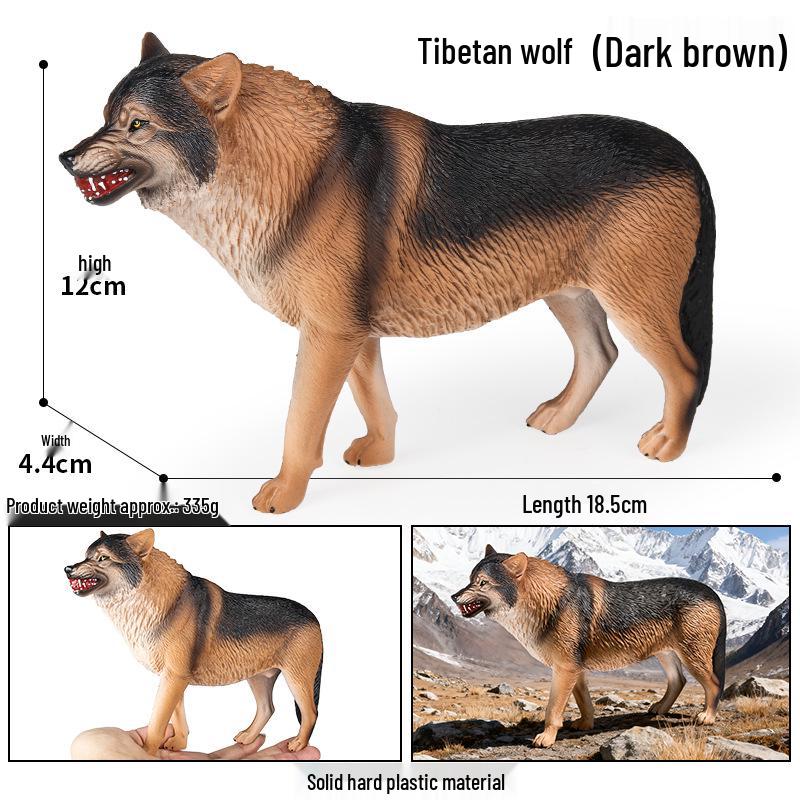 Wild Safari Animal Figurines: Giraffe, Elephant, Rhinoceros, Brown Bear, Tiger, Lion, Leopard, Hippopotamus - Solid Cognitive Toys