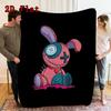 Patchwork rabbit doll 2D Flat Pattern Flannel Blanket High quality All Seasons Warmth and Comfort Perfect for Christmas Gifts.