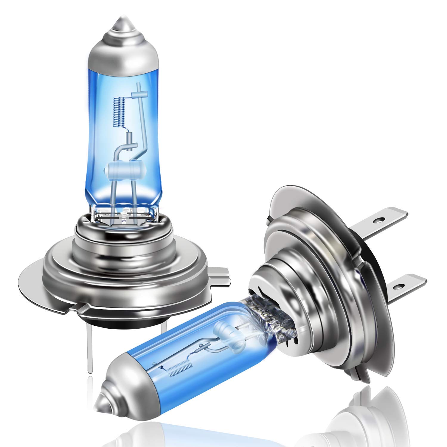 

Галогенная лампа RCP H7 100 Вт 6000 К Лампа для автомобильной фары Оригинальная замена Универсальная Дневной белый Упаковка из 2 штук h7 белый