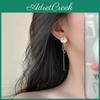 Alloy Camellia Tassel Ear Wire Long And Slim Ear Dangles Fashionable And Elegant Ear Accessories For Women