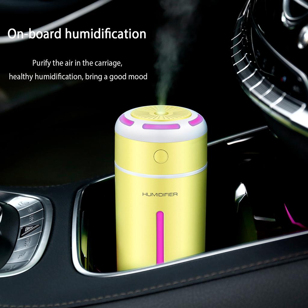 Cute Humidifier 230ml with USB+LED For Home/Car Mute Air Mist Maker Diffuser Festival Gifts
