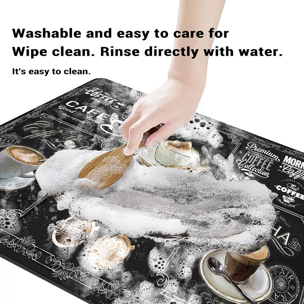 Diatomite Coffee Machine Mat Absorbent Dish Drying Mats Quick Dry Counter Top Rug Non-slip Drain Pad Placemat Kitchen Tableware