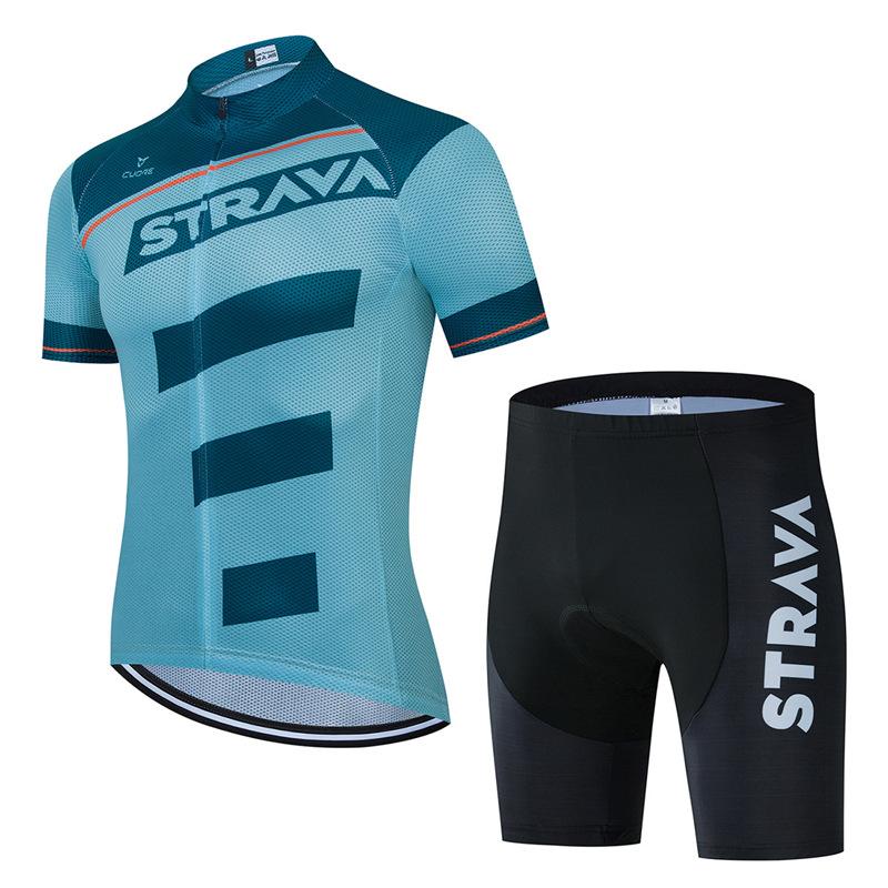 Summer Men's Cycling Clothes Cycling Clothes Breathable Short-sleeved Suits Elastic and Comfortable Mountain Bike Clothes.