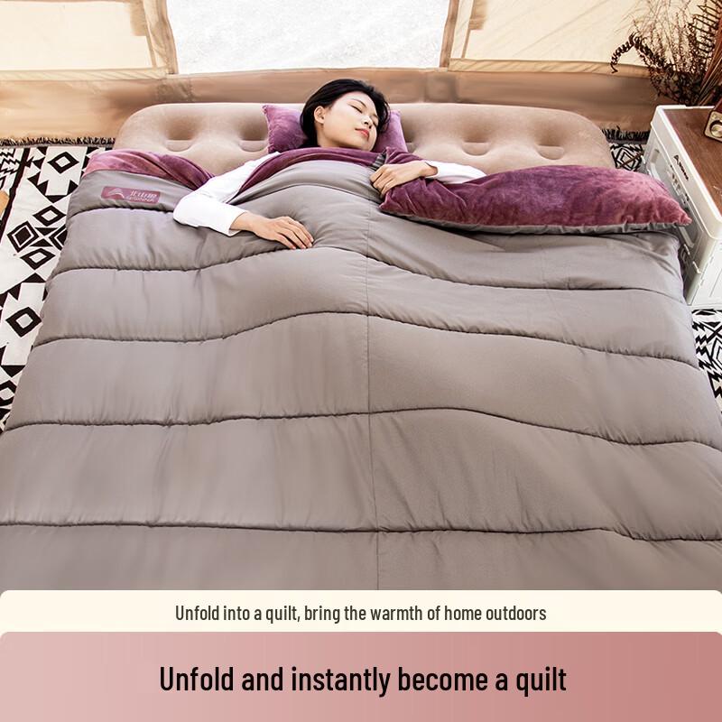 Beishanlang Adult Winter Camping Beibei Velvet Sleeping Bag