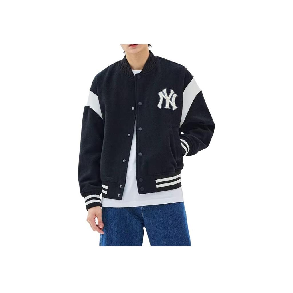 New MLB College Style Series Baseball Jacket Unisex Black 3AJPV0934-50BKS