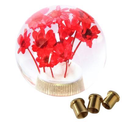 Tonra Universeller Schaltknauf Unterwasserblume Retro mit Individuellem und M12 Roter Ball, Design, Klar, Stil, 54mm, 110g, M8, M10, Adapter, Rund,