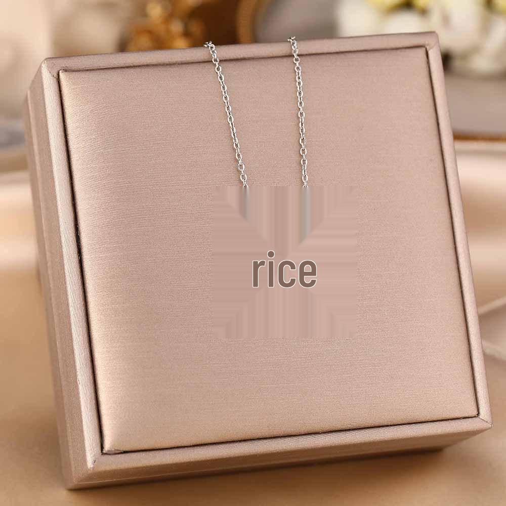 Women's Silver Titanium Steel Necklace with Micro-Inlaid Zircon - Elegant, Durable Clavicle Chain Jewelry