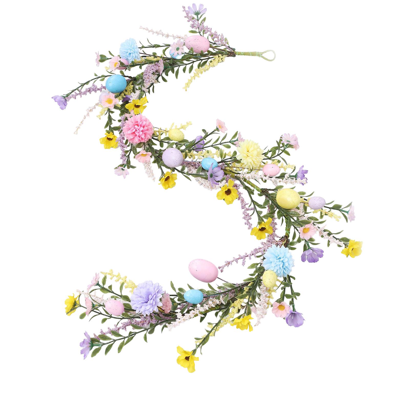 Пасхальная Имитация Искусственный Цветок Фиолетовая Лоза Зеленое Растение Домашний Декор Растительная Стена Декор 3