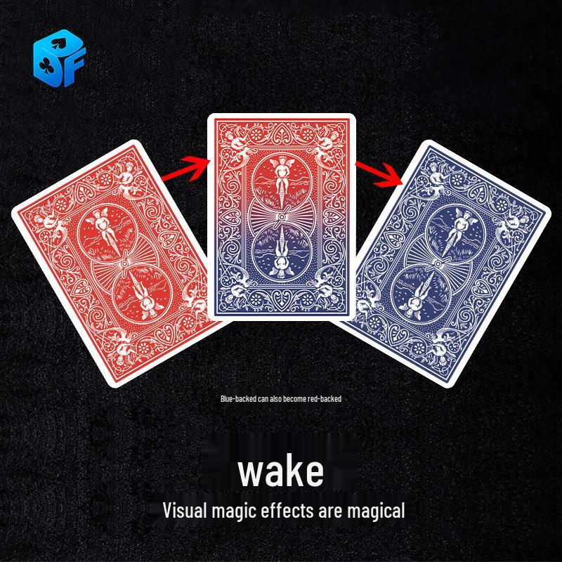 Awaken Sacred Transformation: Instant Color-Changing Red & Blue Card Back Magic Prop