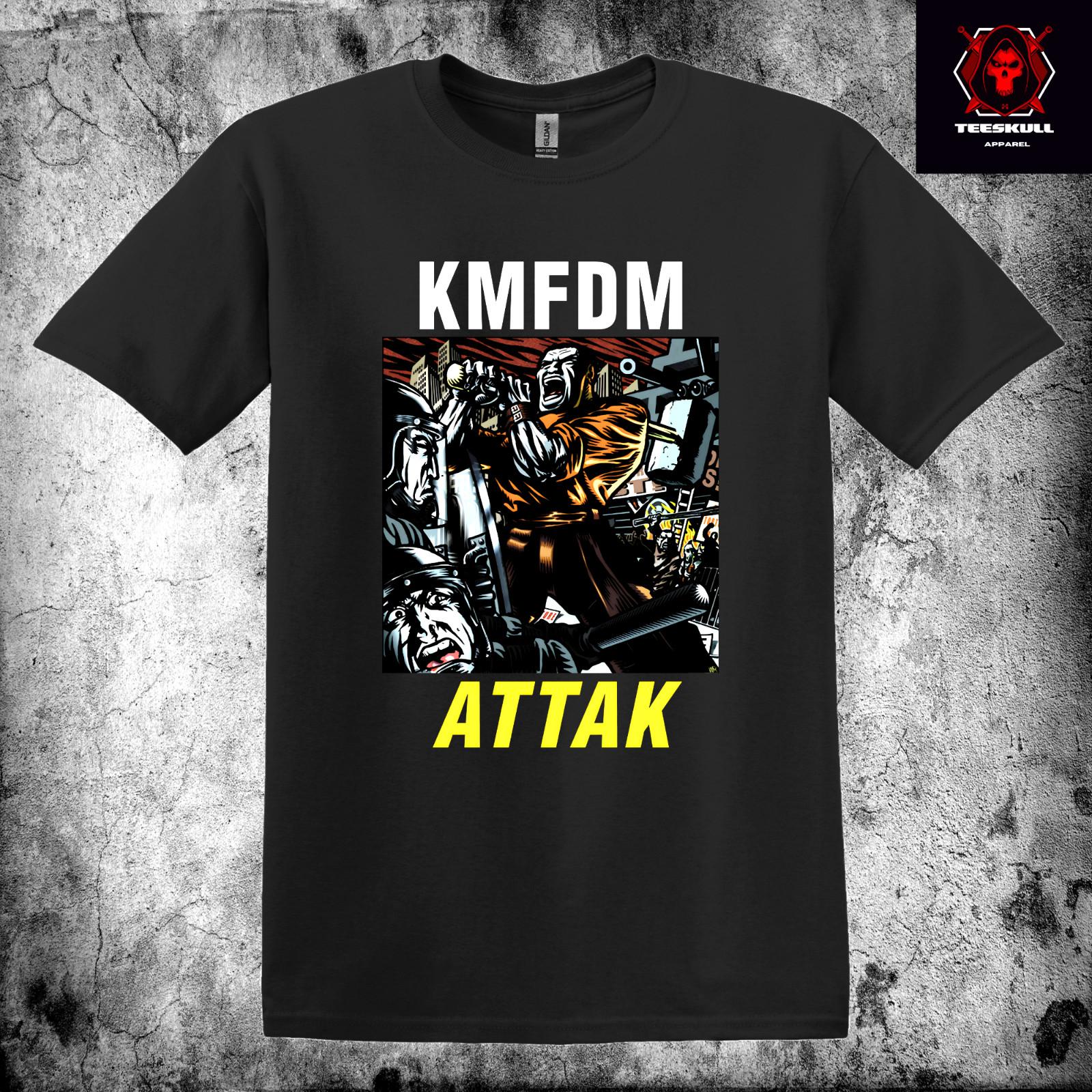26 KMFDM ATTAK German Metal Rock Band Unisex Heavy Cotton T-SHIRT S-3XL Unisex T-Shirt M