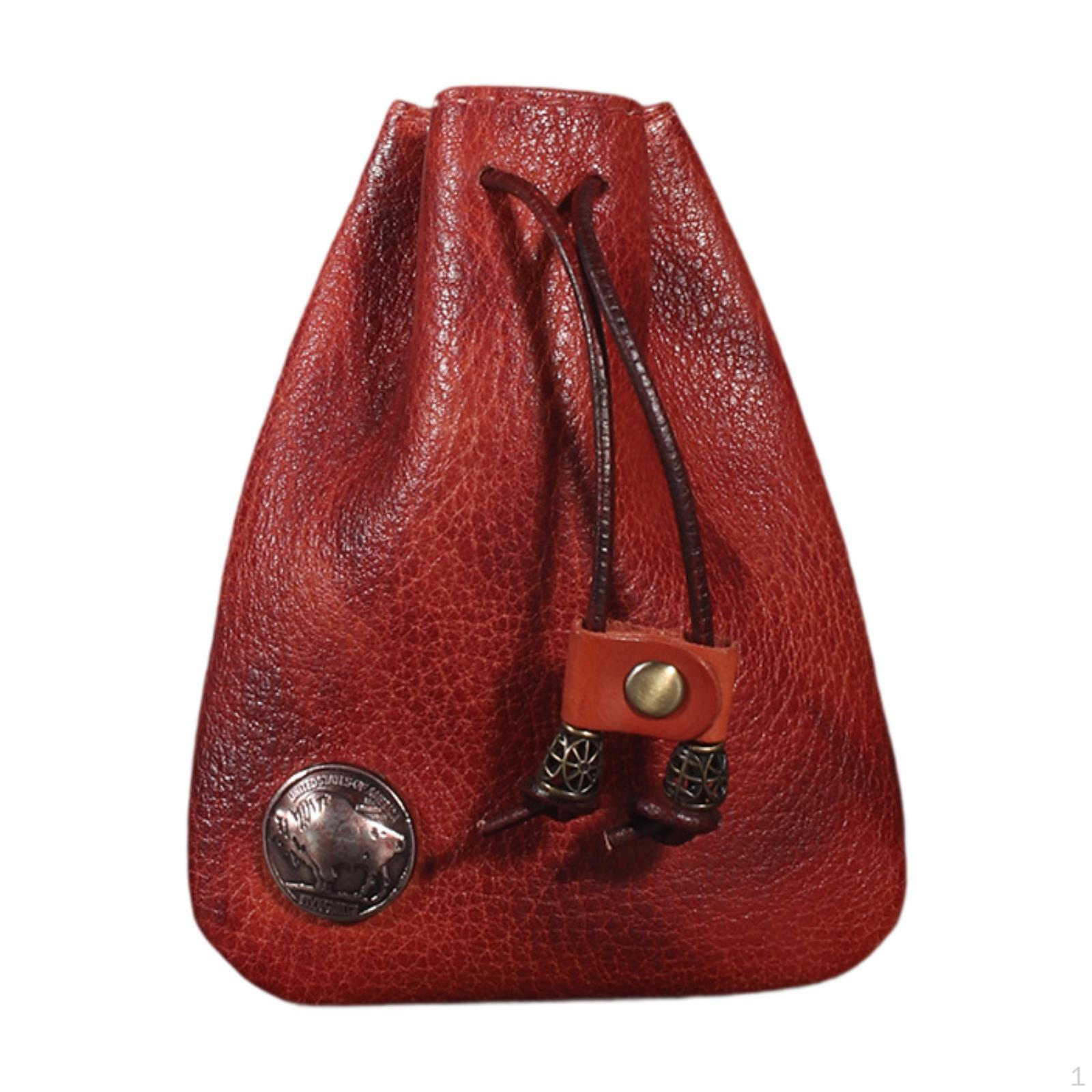 

Компактный мешочек на шнурке для монет и ключей, идеальный для приключений на природе красный