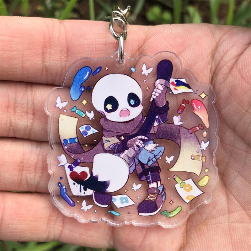 Undertale Frisk & Sans Anime Acrylic Keychain Pendant
