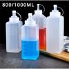 1000ml Large Caliber Squeeze Sauce Bottle Dustproof Condiment Dispenser for Kitchen Salad Olive Oil Seasoning Gadgets