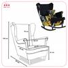Ari Print Duo Rocking Chair, Scandinavian, Family Meble, Black Velvet