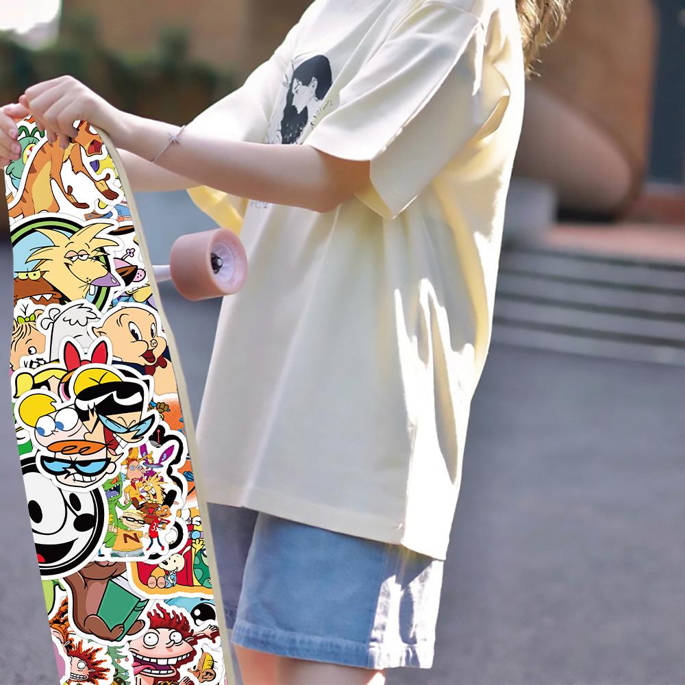 100Pcs 90s Classics Anime Collection Cartoon Stickers Decoration Decals for Notebook Skateboard Helmet Graffiti Sticker Toys