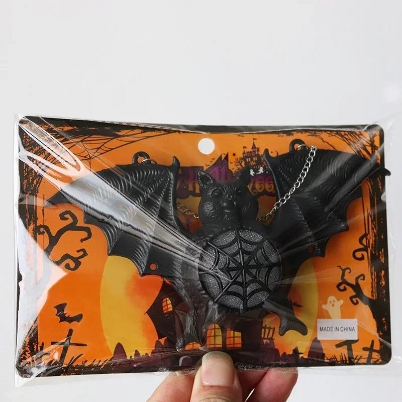 New Halloween Luminous Bat Light Colorful Gradient Plastic Bat Pendant Pendant Ghost Festival Decoration Props Bat