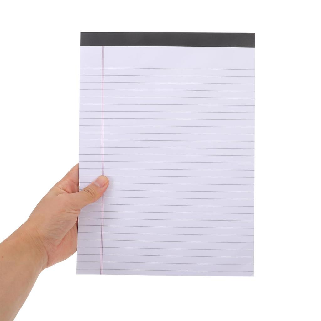 STOBOK Legal Pad A4 White Lined Notebook Report Pad Work Notebook Paper Pages Task Management Meeting Minutes Idea Generation Business 4-Pack - - - -