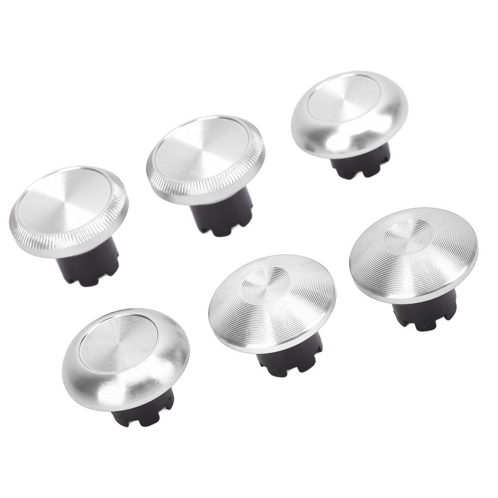 6Pcs Metal Analog Grips Stick Thumbsticks for Edge Controller Aluminum Alloy Metallic Joystick Game