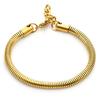 European-American Trend 18K Gold Plated Titanium Steel Cuban Chain Bracelet - Non-fading, Thick Design
