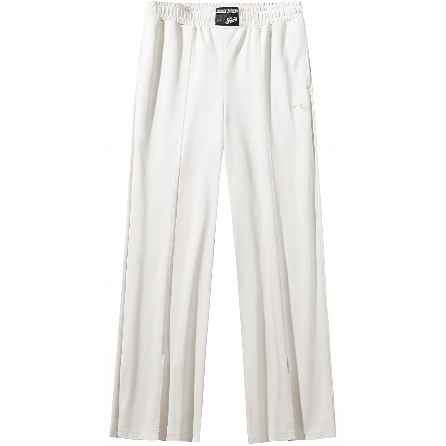 

Anta Однотонные повседневные брюки с высокой талией и широкими штанинами, женские плавки, мелово-белые 162438315-1 L