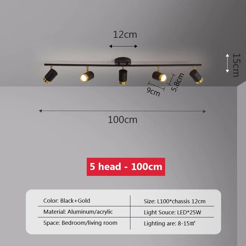 Nordic Strip LED Multihead Ceiling Lamp Spotlights For Hall Living Room Bedroom Balcony Corridor Cloakroom Decor Lights Fixtures