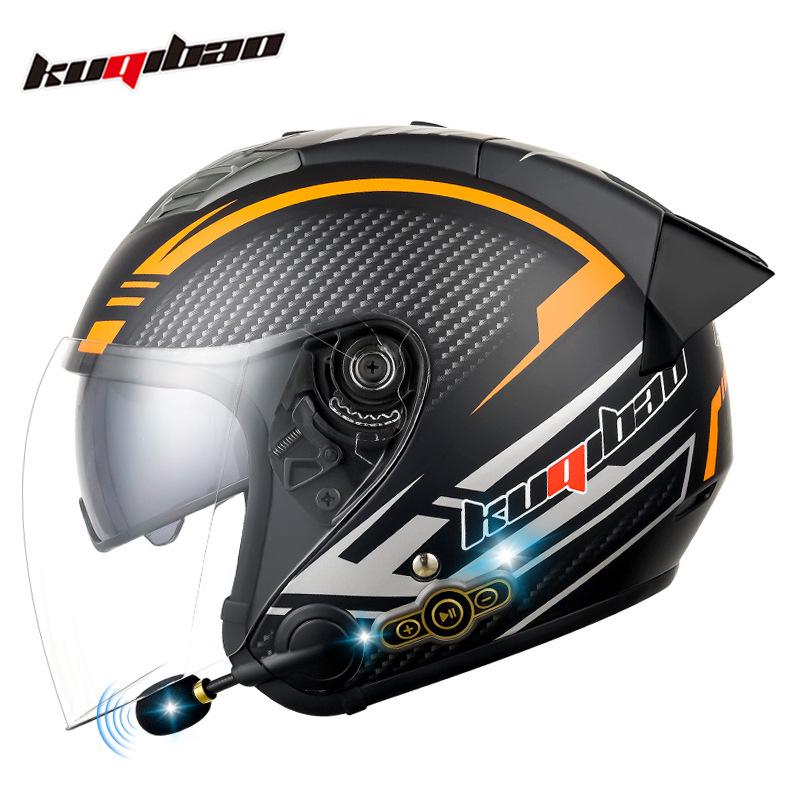 Cool Ride Bao Lightweight Bluetooth Motorcycle Helmet with Double Visor, 3C Certification, Long Battery Life, and Excellent Sound Quality