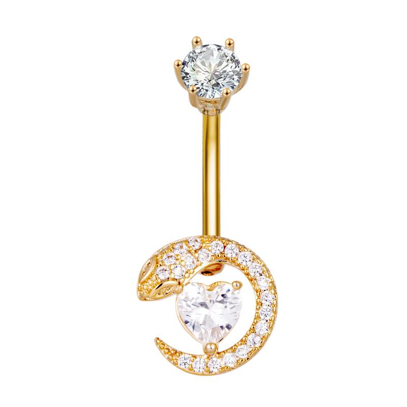 

Модные кольца для пирсинга пупка в форме змеи для женщин, блестящие хрустальные циркониевые кольца для живота, пирсинг пупка, аксессуары для украшения тела A2