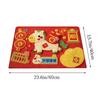 Cute Horse Pattern New Year Door Mat Red Bath Mat Water Absorption Soft Foot Mat Home Decorations