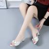 Summer Womens Flat Strap Open Toe Butterfly Bow Slipon Casual Sandals For Large Sizes