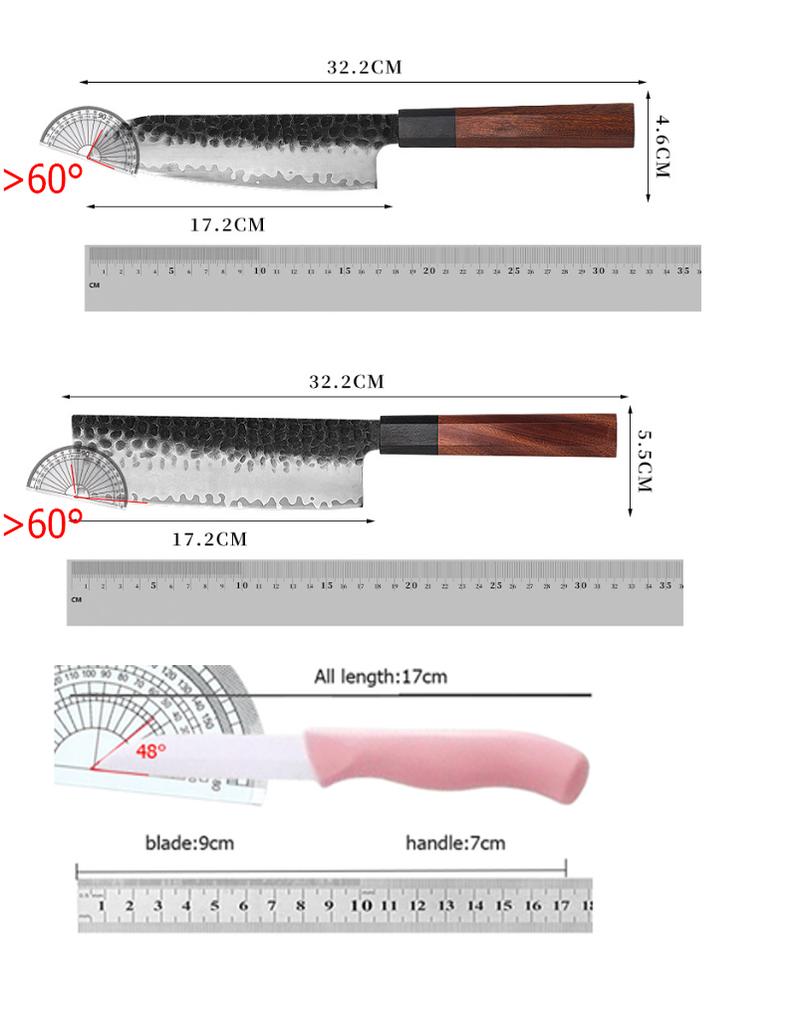 WXCOO Stainless Steel Japanese-Style Kitchen Knife Professional Damascus Chef's Knife Santoku Cleaver Fruit Slicing Knife