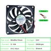 ACP8010 8cm 80mm Fan 80x80x10mm DC5V 12V 24V 2 Wires 2pin for Chassis Power Supply Charger Inverter Ultra-thin Cooling Fan
