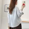 Autumn Women Striped Shirts Long Sleeve Pocket Embroidery Turn-Down Collar Office Lady Tops Loose Female Clothes