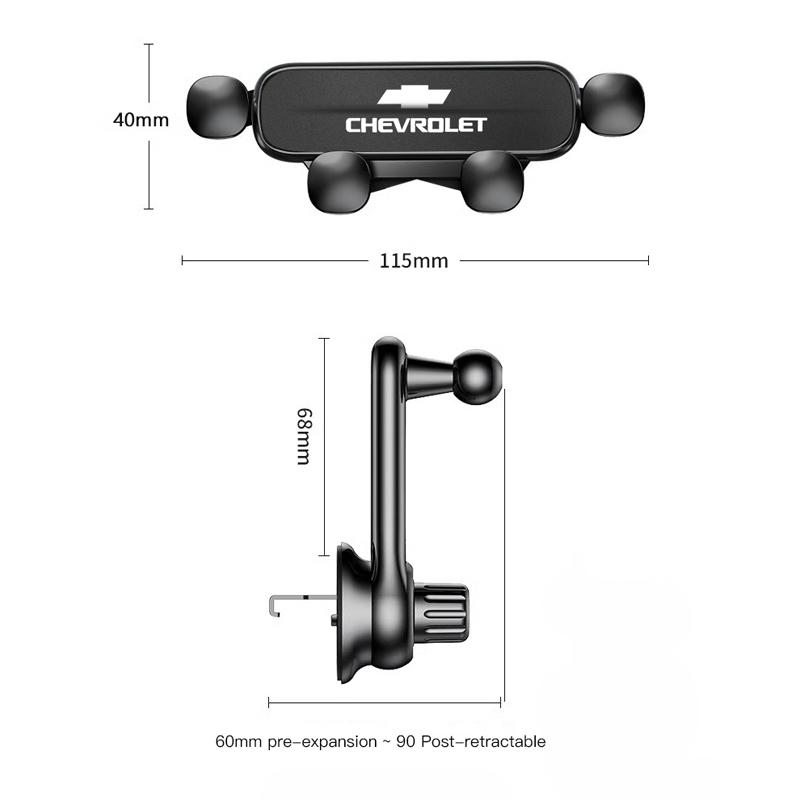 Car Phone Holder Gravity Sensing Air Vent Clip GPS Handset Support For Chevrolet Equinox Trailblazer Bolt Spark Tahoe Z71 Aveo