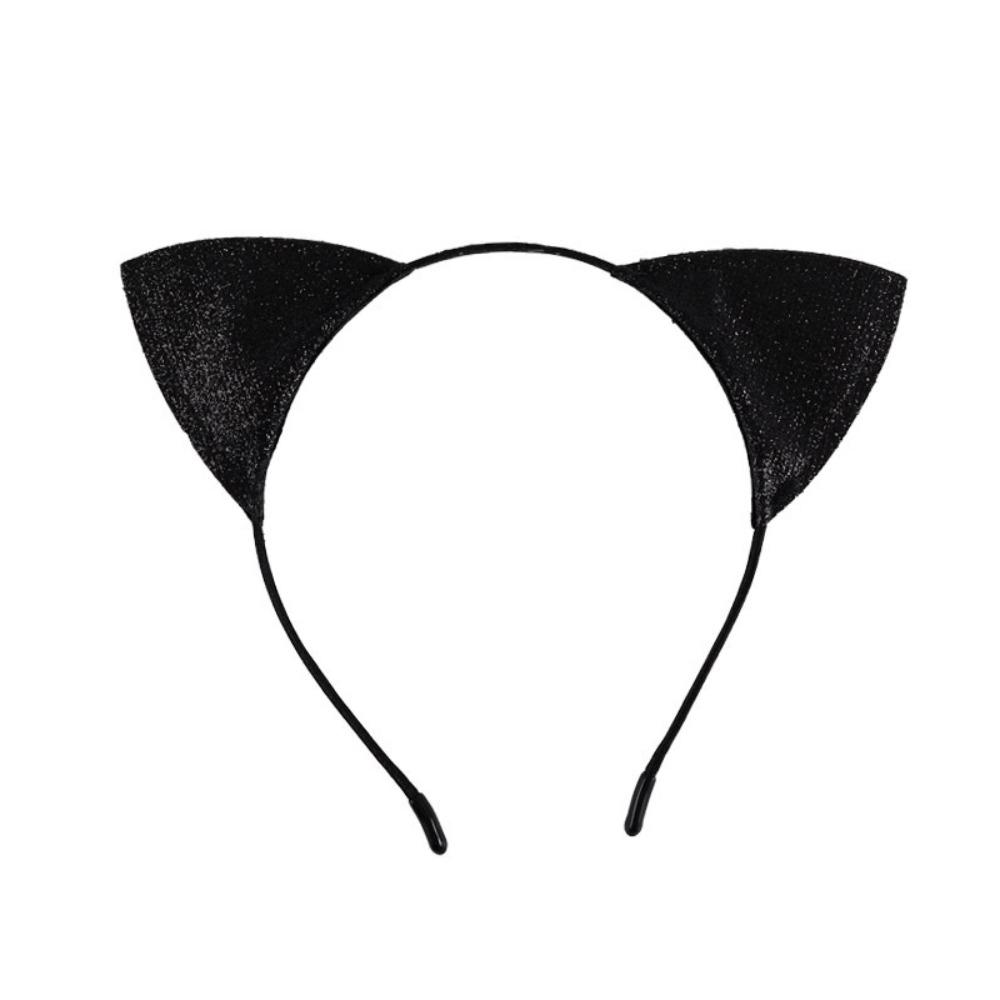 Universal Halloween Cat Ear Headband Shinny Cosplay Cat Ear Headpiece Cute Cat Ear Hair Hoop Kid