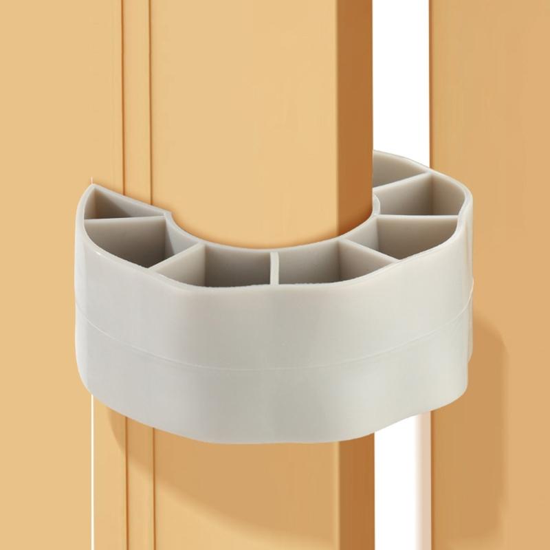 Thickened Door Stoppers with Elastic PVC Design Kid Safe Finger Guards Quick Fixing for Homes Kitchen Bathroom Bedroom