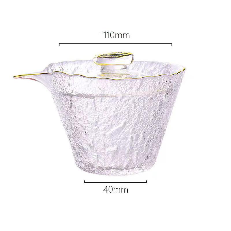 Vysoce kvalitní kladivový skleněný čajový set, japonská konvice, čínský kung-fu čajový obřad, hrnky na kávu, skleněný hrnek, gaiwan čajové nádobí