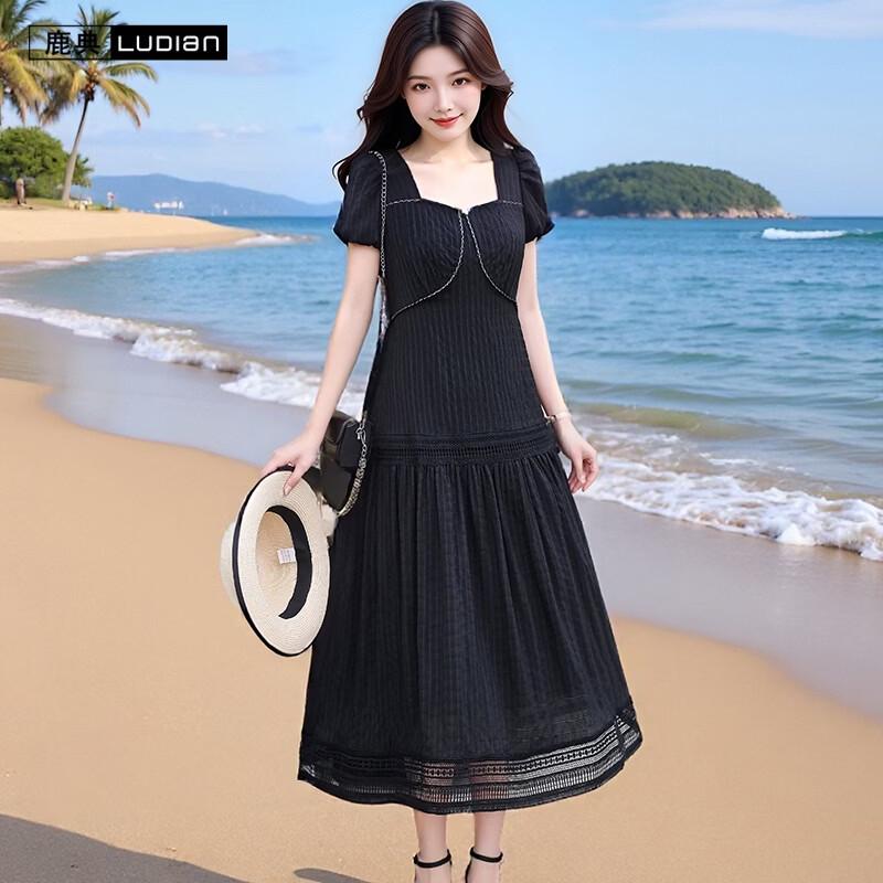 LUDIan Women's Elegant Slimming Long Dress