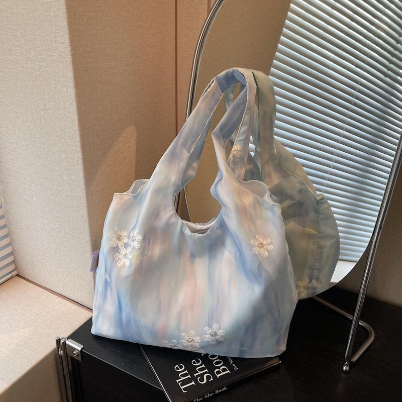 Floral Tote Bag Crossbody Trendy Fashion Shoulder Bag Large Capacity Commuter Shoulder Women's Bag