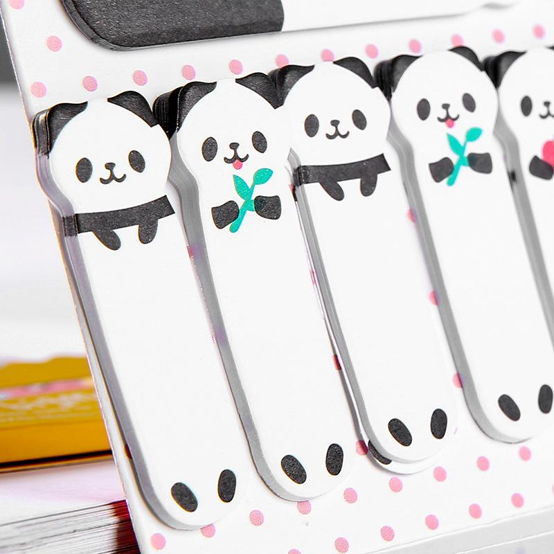 Kawaii Stickers Cartoon Sticky Notes Memo Sticky Notes Bookmark Panda Cat Stickers Office Decoration