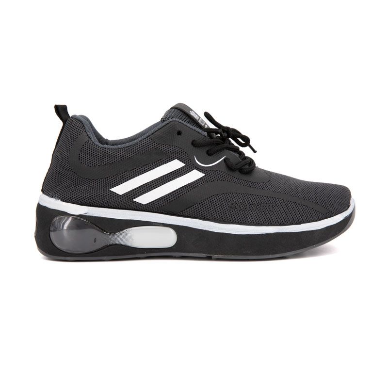 Men's Black Sneakers with White Patterns SCOTT