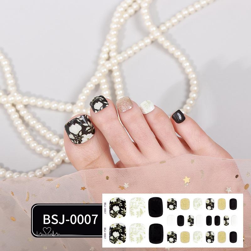 Gel Toenail Stickers Gel Manicure Stickers 3D Phototherapy Nails Semi-cured Toenail Stickers