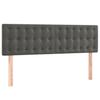 Box Spring Bed with Mattress Dark Gray 140 x 200 cm Velvet