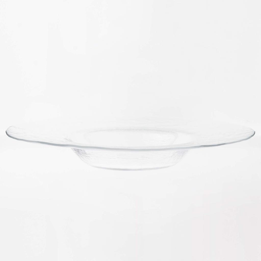 Toyo Sasaki Glass Orbit Rimmed Bowl 280 in Large Round Glass Tableware 46161 (Made Japan) Plate, Plate, Dish, Plate,