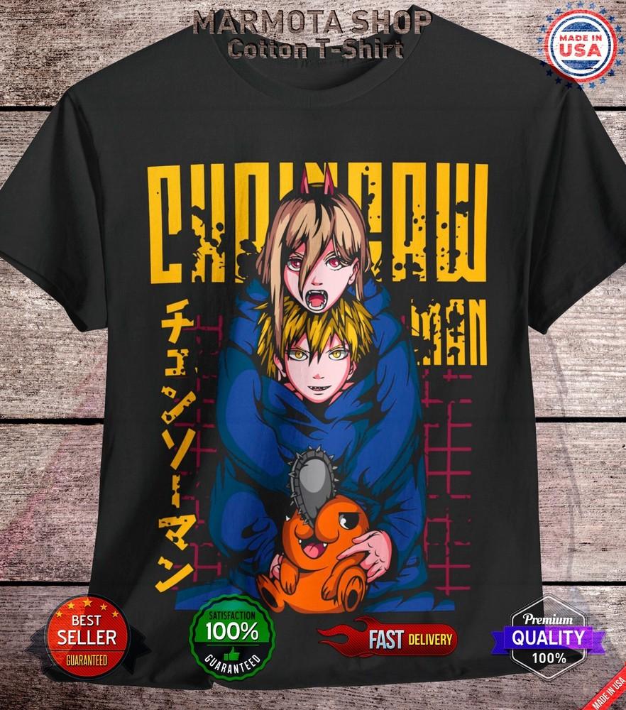 

Power Denji Shirt Chainsaw Man Anime Tee T-Shirt Waifu Ecchi Sexy Makima Devil S